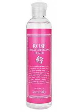 Тонер увлажняющий для лица с экстрактом дамасской розы Rose floral softening toner secret Key 248мл Zenpia Co  Ltd 2140508