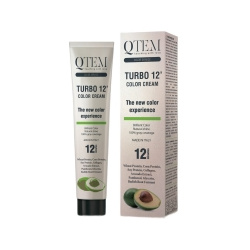 Qtem  Краситель перманентный Turbo 12 Color Cream с восстанавливающими активами 8 1 Пепельный светлый блонд 100 мл QTEM8