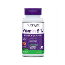Natrol  Витамин B 12 быстрорастворимый со вкусом клубники 5000 мкг 100 таблеток 6672