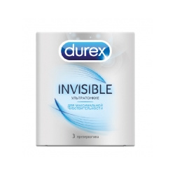 Durex  Презервативы из натурального латекса Invisible №3 285130 созданы для