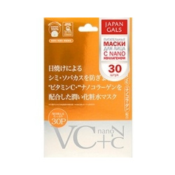 Japan Gals  Питательные маски для лица с витамином C и нано коллагеном арт 008246 30 шт JG108