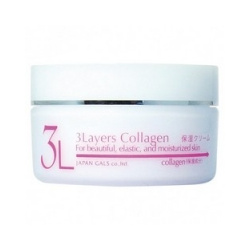 Japan Gals 3Layers Collagen Cream  Крем увлажняющий с 3 слоями коллагена 60 г JG106