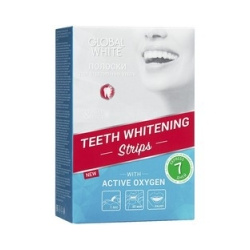 Global White  Отбеливающие полоски для зубов с активным кислородом 7 дней пар GW570