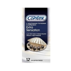 Contex Extra Sensation  Презервативы с крупными точками и ребрами 12 шт 220389 П