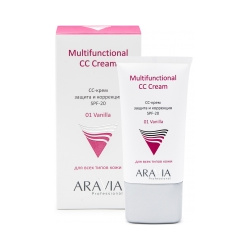 Aravia Professional  СС крем защитный SPF 20 Multifunctional CC Cream Vanilla 01 50 мл AR9206
