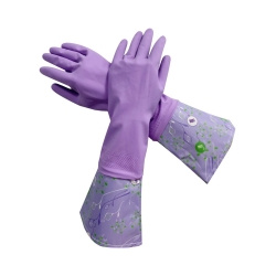 Meine Liebe  Универсальные хозяйственные латексные перчатки с манжетой "Чистенот" размер M ML310304