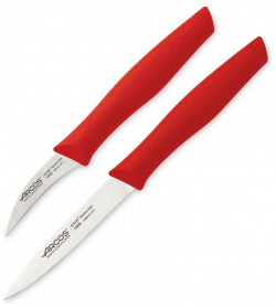Набор  Ножей 2 шт для чистки Красный Arcos