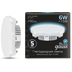 Gauss LED GX53 6W 4100K 1/10/100 