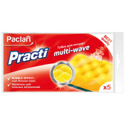 Губки для посуды Paclan Practi Multi Wave 5 шт 