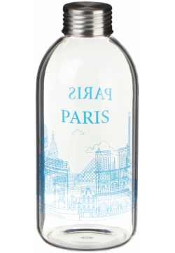 Бутылка стеклянная Everblooming Paris 900 мл 
