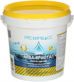 Средство для обработки воды в плавательных бассейнах Русхимбасс Аква кристал(три одном)  таблетки 200 гр 1 кг