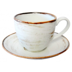 Чашка с блюдцем Porcelana Bogucice Alumina Nostalgia White 0 3л 16 см 