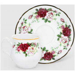 Чашка для чая с блюдцем Bernadotte Английская роза 310 мл 160 мм 
