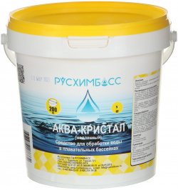 Средство для обработки воды в плавательных бассейнах Русхимбасс Аква кристал(медленный)  таблетки 200 гр 3 кг