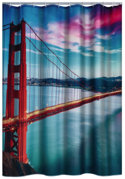 Штора для ванной Ridder Golden Gate Bridge разноцветная 200х180 см 