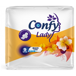 Прокладки Confy Lady гигиенические женские Maxi Long 9 шт 