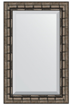 Зеркало с фацетом в багетной раме Evoform серебряный бамбук 73 мм 53х83 см 