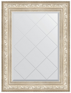 Зеркало с гравировкой в багетной раме Evoform виньетка серебро 109 мм 70x93 см 
