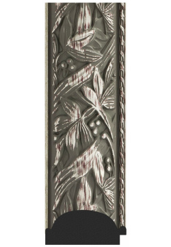 Зеркало напольное с фацетом в багетной раме Evoform византия серебро 99 мм 114x203 см