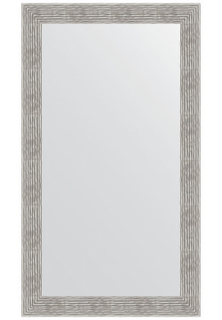 Зеркало в багетной раме Evoform волна хром 90 мм 80х140 см 