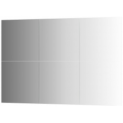 Зеркальная плитка Evoform с фацетом 10 mm  комплект 6 шт квадрат 40х40 см; серебро