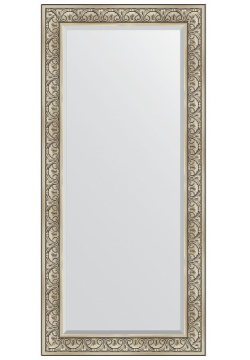 Зеркало с фацетом в багетной раме Evoform барокко серебро 106 мм 80х170 см 