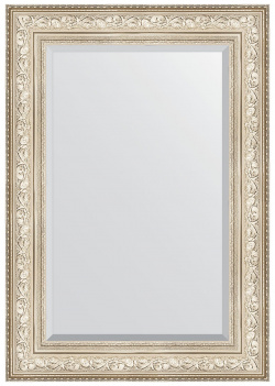 Зеркало с фацетом в багетной раме Evoform виньетка серебро 109 мм 70х100 см 