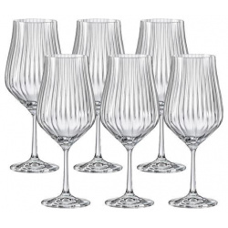 Набор бокалов для вина Тулипа оптик 550 мл 6 шт BOHEMIA CRYSTALL 