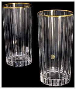 Набор стаканов Same Пиза серебро для воды 400 мл 6 шт Хрустальные изделия