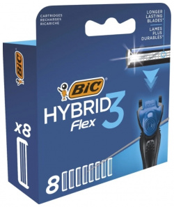 Сменные кассеты для бритья BIC Flex Hybrid 3 8 шт 