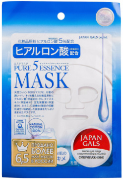 Маска для лица Japan Gals Pure 5 Essence С гиалуроновой кислотой 1 шт 