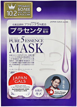 Маска для лица Japan Gals Pure 5 Essence С плацентой 1 шт 