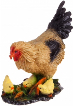 Фигура садовая Курица с цыплятами зерном (F546) Тпк полиформ 