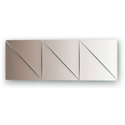 Зеркальная плитка Evoform с фацетом 15 мм бронза треугольник  20 х см 6 шт