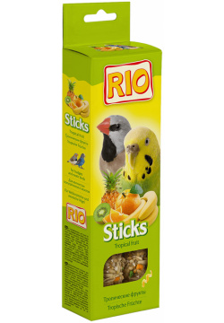 Лакомство RIO Sticks для волнистых попугаев и экзотов с тропическими фруктами 80 