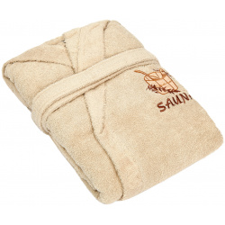 Халат мужской Asil sauna brown m махровый с капюшоном из 100%