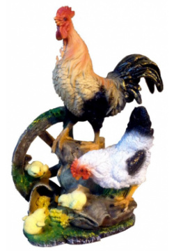 Фигура садовая ТПК Полиформ Куриная семья на колесе 
