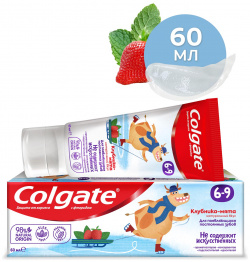 Зубная паста детская Colgate 6 9  защита от кариеса с фторидом для детей до лет со вкусом клубники и мяты 60 мл