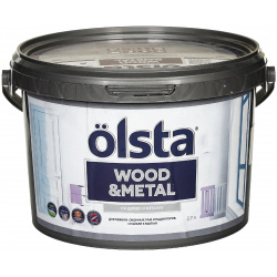 Краска Olsta Wood&Metal База С 0 9 л 