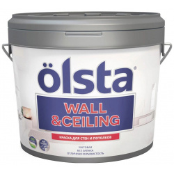 Краска Olsta Wall&Ceiling База А 0 9 л 