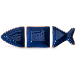 Менажница Sagaform "Рыба" Kitchen синяя 