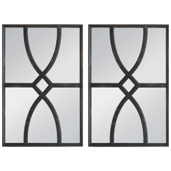 Зеркало Glasar набор 2 предмета 40x3x60 см чёрный 