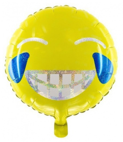 Шар воздушный Party Deco из фольги emoji улыбка 45см 