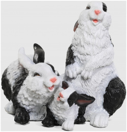 Фигура декоративная Тпк полиформ зайцы семейка 27 см