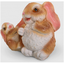 Фигура декоративная Тпк полиформ заяц с зайчонком играют 23 см 