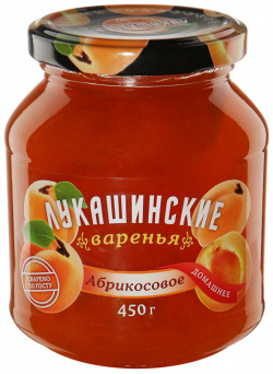Варенье Лукашинские варенья Абрикосовое 450 г консервы 