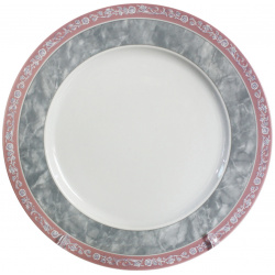 Тарелка мелкая Thun Яна 21 см серый мрамор 