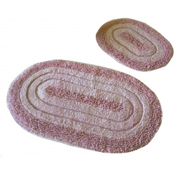 Набор ковриков для ванной Primanova Macaroni пудровый 50х60/60х100 см 
