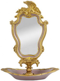 Зеркало настольное Glasar розовое 23х14х28 см 