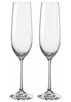 Набор бокалов Crystalex A S  Виола для шампанского 190 мл 2 шт
